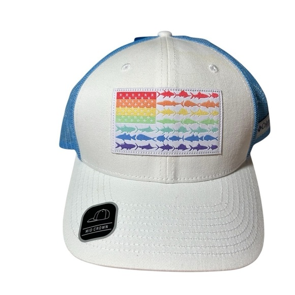 New Columbia Men’s Fish Flag Mesh SnapBack One Size Unisex BNWD - Picture 1 of 5